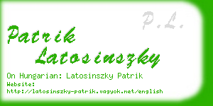 patrik latosinszky business card